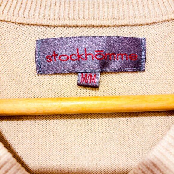 STOCKHOMME Beige knit sweater vest | Casual preppy | Small - Picture 4 of 6